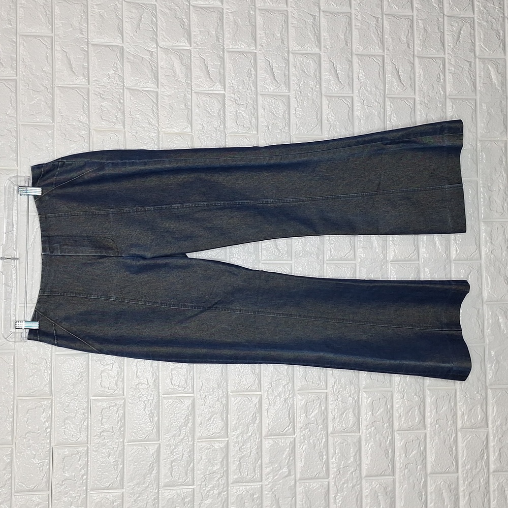 BANANA REPUBLIC Y2K Vintage Metallic Bell Bottom Flare Jeans No Front Wa…